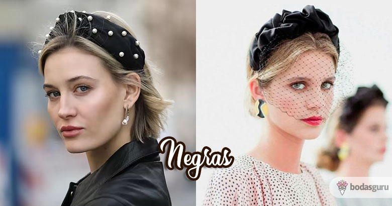 diademas negras para bodas