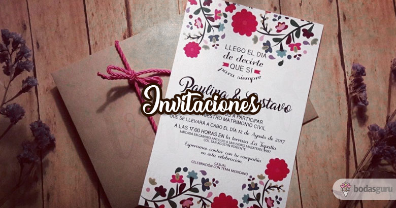 invitaciones recuerdos para boda mexicana